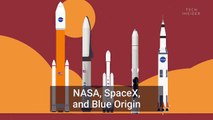 How NASA, SpaceX, And Blue Origin's Monster Rockets Compare