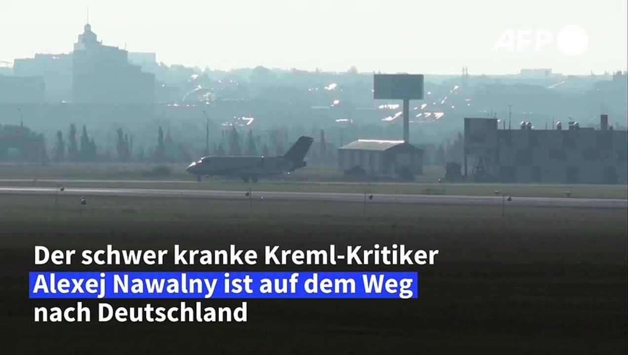 Nawalny auf dem Weg nach Deutschland