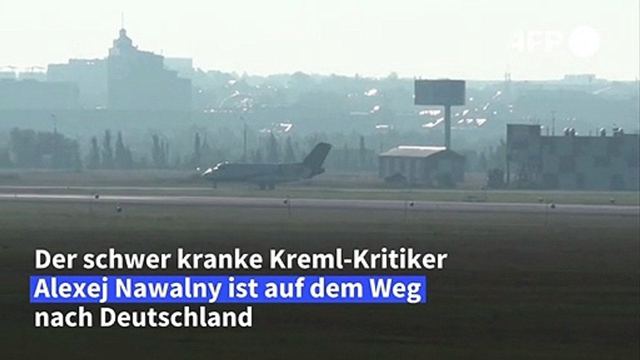 Nawalny auf dem Weg nach Deutschland