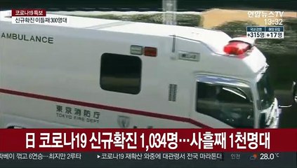 일본 코로나19 신규 확진 1천34명…사흘째 1천명대