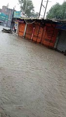 नगर में जोरदार बारिश, चारों ओर पानी ही पानी
