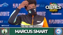 Marcus Smart Post Game Press Conference Celtics vs. 76ers Game 3