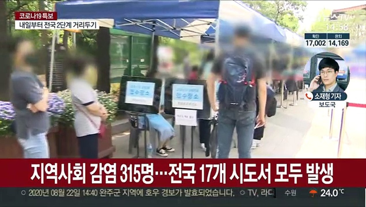 이틀 연속 확진자 300명대…전국 17개 시도서 발생
