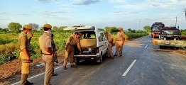 एसएसपी के निर्देश पर पुलिस ने वाहनों की ली तलाशी