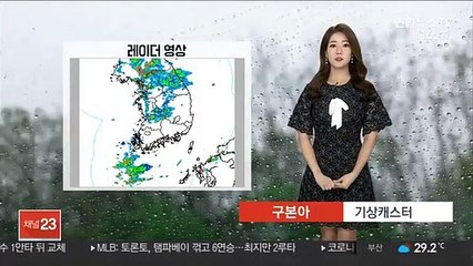 [날씨] 내일까지 곳곳 강한 소나기…태풍 '바비' 북상 중