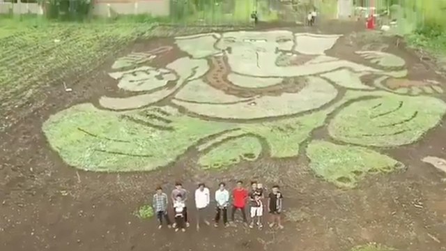 Ganesh Chaturthi पर Solapur के लड़कों ने बनाया आधे एकड़ में Ganpati Bappa VIRAL VIDEO | Boldsky