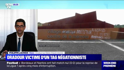 Tags à Oradour-sur-Glane: "Un soutien à un négationniste" selon le maire