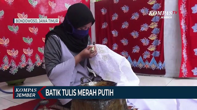 Batik Tulis dengan Dominasi Warna Merah Putih