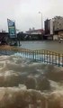 इंदौर के बीआरटीएस में दिखी समुद्री लहरें, यातायात हुआ अवरूद्ध