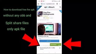 How to download freefire in apk file without obb and split file trust me