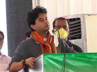 राज्यसभा सांसद ज्योतिरादित्य सिंधिया ग्वालियर में गरजे