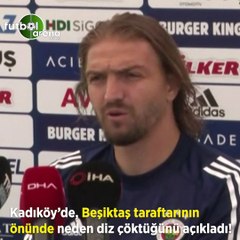 Caner Erkin, Kadıköy'de Beşiktaş taraftarının önünde neden diz çöktüğünü açıkladı!