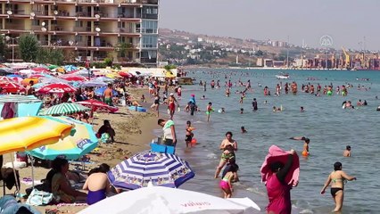 Sıcaktan bunalanlar sahillerde serinlemeye çalıştı - TEKİRDAĞ