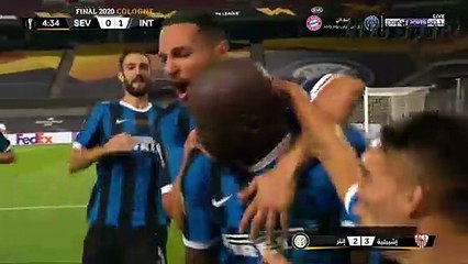 اهداف نهائي  الدوري الاوربي بين اشبيليه وانتر ميلان في 21_8_2020