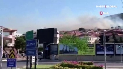 Çeşme'de yangın: Yerleşim yerlerine çok yakın