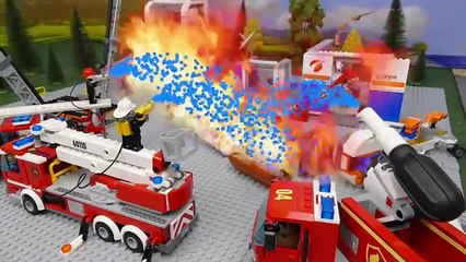 LEGO Police Сar Сhase . Car toys _ Fire Truck, Crane, Tractor and Space Rocket .