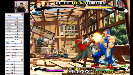 (DC) CAPCOM Vs SNK - Millennium Fight 2000 - playing for fun 4th round