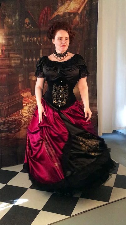 Swishy Gryffin Corset Gown