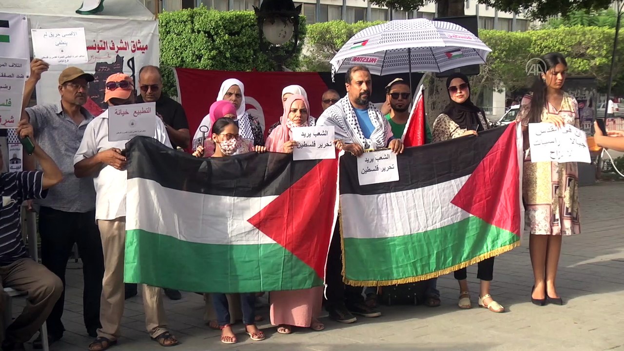 İsrail ile normalleşme anlaşmasına karşı gösteri düzenlendi - TUNUS