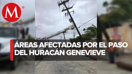 CFE restablece servicio eléctrico a mayoría de afectados por 'Genevieve'