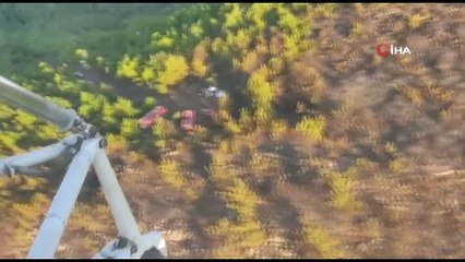 Kozan’da yanan orman alanları böyle göründü