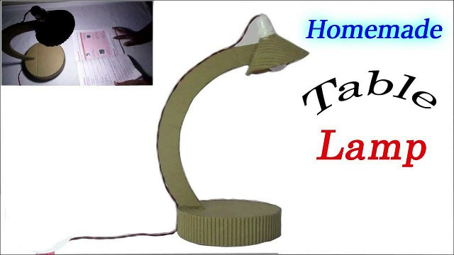 DIY Study Table Lamp | Cardboard Table Lamp | How to Make A Study Table Lamp | DIY Cardboard Crafts Ideas