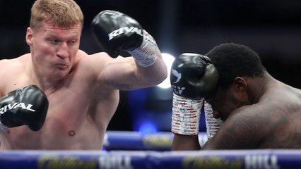 El ruso Povetkin, cae dos veces, pero gana el título de los pesados dejando KO a Whyte