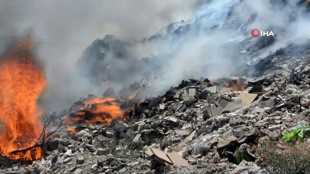 Ayvalık’ta çöplük yangını