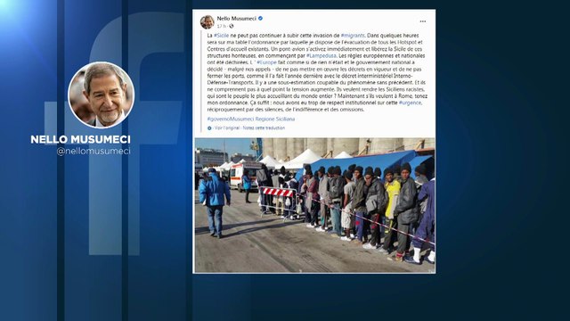 Musumeci firma l'ordinanza: Migranti fuori dalla Sicilia , il Viminale non ci sta