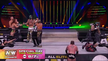 Jurassic Express and Natural Nightmares vs. Butcher, Blade and Lucha Bros + Britt Baker segment