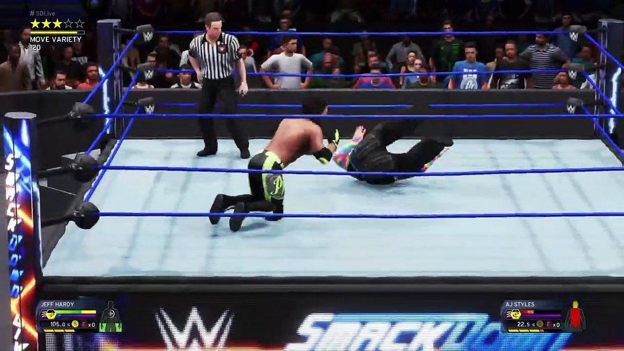 WWE 2K20 Jeff Hardy Vs AJ Styles WWE Intercontinental Championship