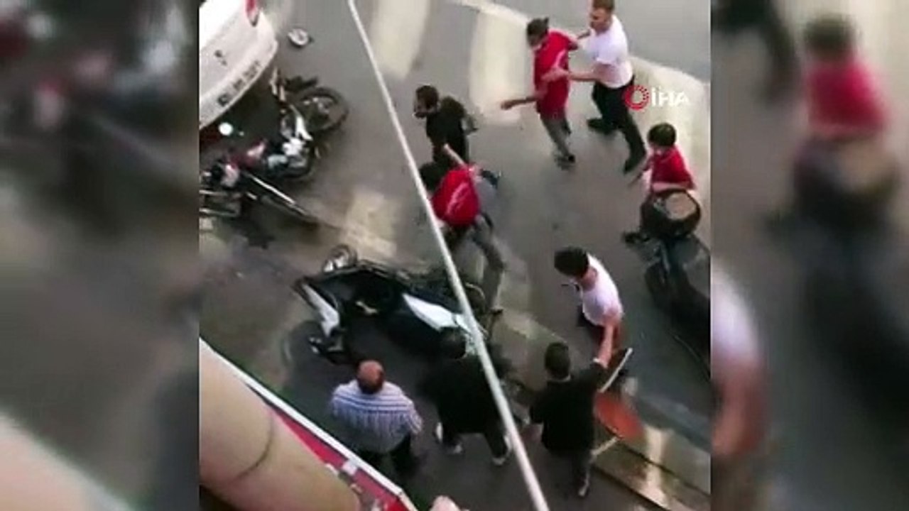Bursa'da pala ve sopalı esnaf kavgası kamerada