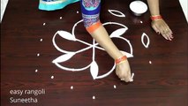 Creative muggulu with 5 dots ,   Latest kolam designs ,   Simple rangoli arts