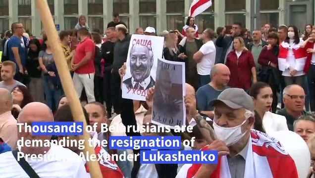 Tens of thousands in Belarus protests demand Lukashenko's resignation