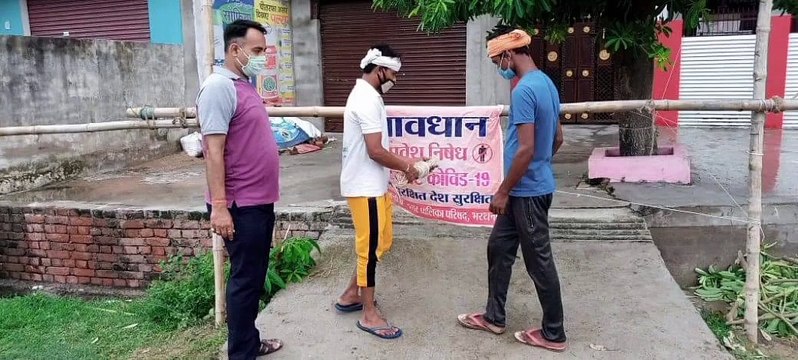 कोरोना मरीज निकलने पर इलाके को किया गया सील