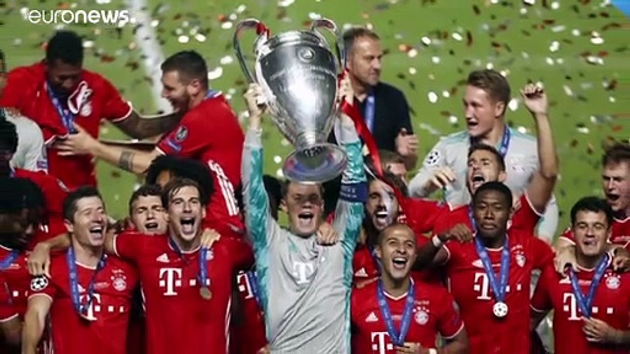 Freudentaumel in Lissabon und München: Bayern-Fans feiern Triple