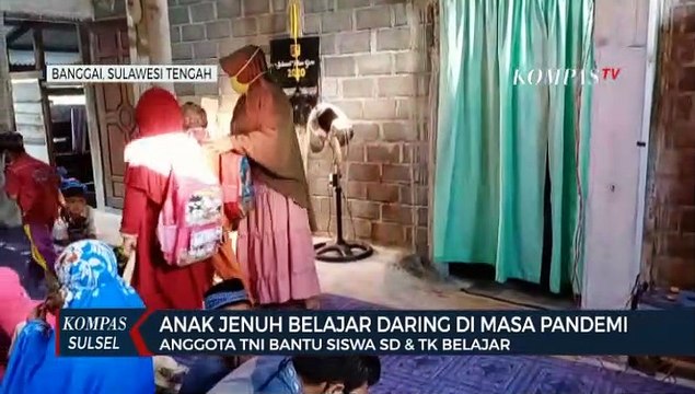 Anggota TNI Bantu Siswa SD & TK Belajar Di Masa Pandemi