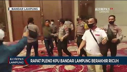 Rapat Pleno KPU Bandar Lampung Berakhir Ricuh