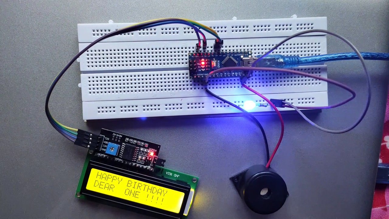 Birthday Song using Arduino and LCD Module .