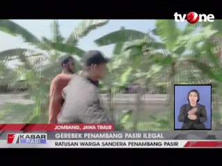 Ratusan Warga Jombang Gerebek Penambangan Pasir Ilegal