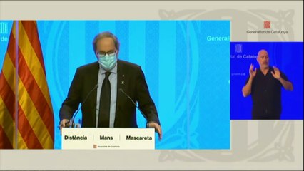 Torra anuncia la prohibición de reuniones de más de diez personas en Cataluña