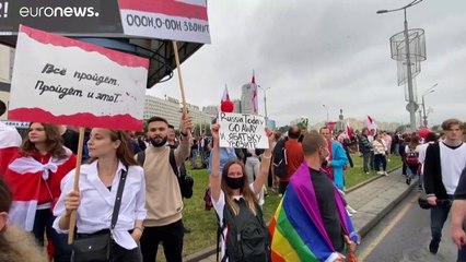 "Мы должны стоять" - в Минске прошла одна из крупнейших протестных акций