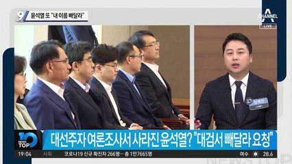 윤석열 또 “내 이름 빼달라”