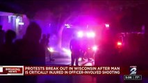 Protests break out in Wisconsin after man is critically injured in officer-involved shooting