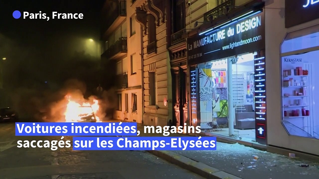 Dégâts importants à Paris après la défaite du PSG, les commerçants dépités