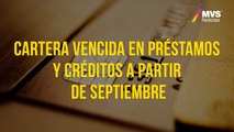 Cartera vencida en préstamos y créditos a partir de septiembre