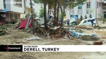 Bilder der Verwüstung nach sintflutartigem Regen in der Türkei