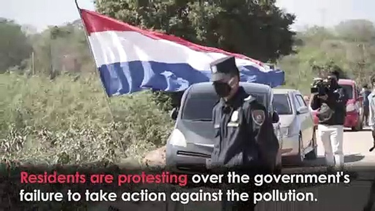 Shocking! Pollution Turns Lagoon Bright Purple in Paraguay