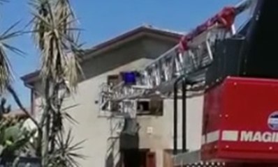 San Sperate (CA) - Incendio in abitazione, soccorsi coniugi rimasti intossicati (23.08.20)