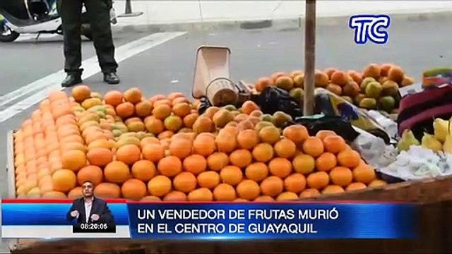 Un vendedor de frutas falleció en el centro de Guayaquil